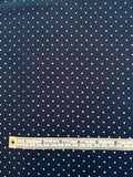Perforated Mini Circles Cotton Broadcloth - Navy