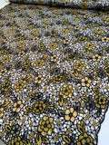 3-Dimensional Floral Guipure Lace - Yellow / Black