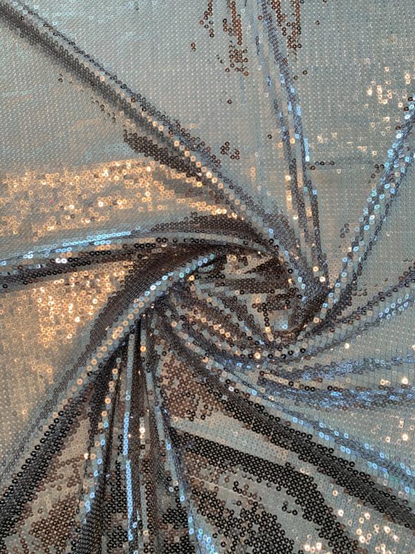 All-Over Sequins on Tulle - Silver