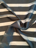 Shadow Striped Rayon Poly Cotton Organza - Black