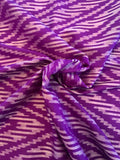 Ethnic Chevron Yarn-Dyed Woven Silk - Purple / Grey