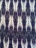 Abstract Printed Silk Georgette - Purple-Grey / Beige