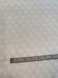 Italian Geometric Diamond Clipped Poly Cotton Voile - Off-White