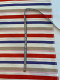 Beach Vibe Horizontal Striped Cotton Poly Raffia - Scarlet Red / Purple / Tan / Off-White