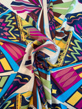 Pucci-esque Printed Polyester Charmeuse - Multicolor