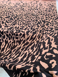 J. Mendel Gradient Printed Animal Pattern Paneled Silk Faille - Pink / Black