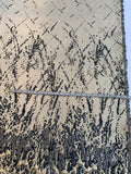 Matelassé Abstract Border Pattern Novelty Lurex Brocade Panel - Gold / Dark Grey / Grey