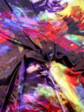 Italian Artistic Abstract Printed Silk Charmeuse - Multicolor