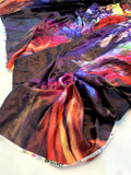 Italian Artistic Abstract Printed Silk Charmeuse - Multicolor