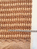 Ovals in Line Panel Printed Silk Habotai - Brown / Tan