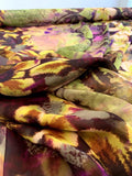 Boho Floral Printed Silk Chiffon - Multicolor