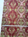 Regal Floral Silk and Rayon Organza - Burgundy / Olive / Copper