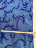 Rayon Tassels on Silk Shantung - Iridescent Royal Blue