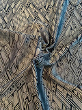 Ralph Lauren Italian Abstract Geometric Lamé - Antique Gold / Black