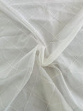 Diamond Stitched Silk Organza - Ivory