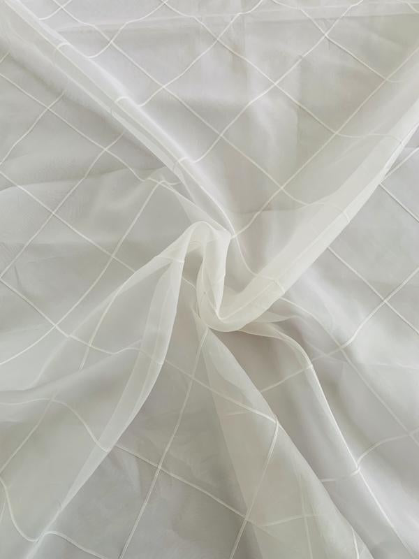 Cotton Organza Fabric - White – Stitches