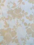 Romantic Floral Printed Silk Organza - Cream / Tan
