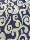 Cotton Novelty with Pixelated Clip Design and Lurex - Blue / White / Aurora Borealis