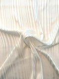 Satin Striped Silk Chiffon - Off-White
