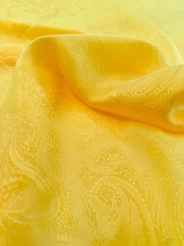 Paisley Sheer and Delicate Silk Jacquard - Yellow