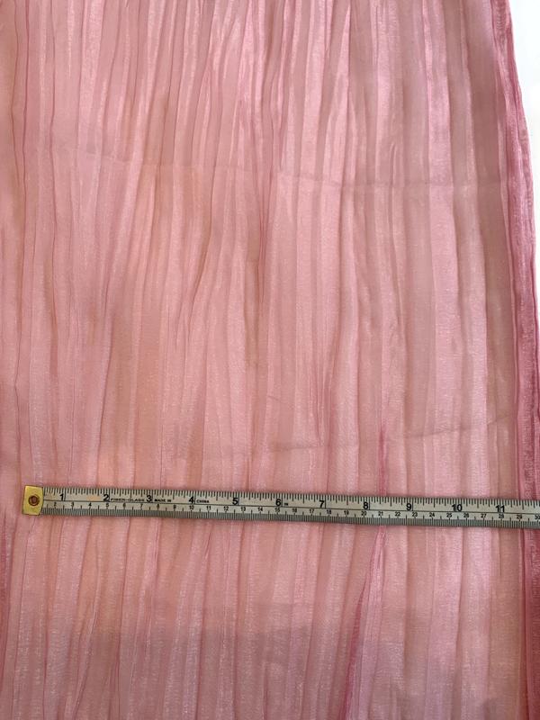 Italian Crinkled Polyester Organza - Shimmery Pink