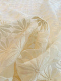 Sunflower Embroidered Scalloped Polyester Organza - Ivory
