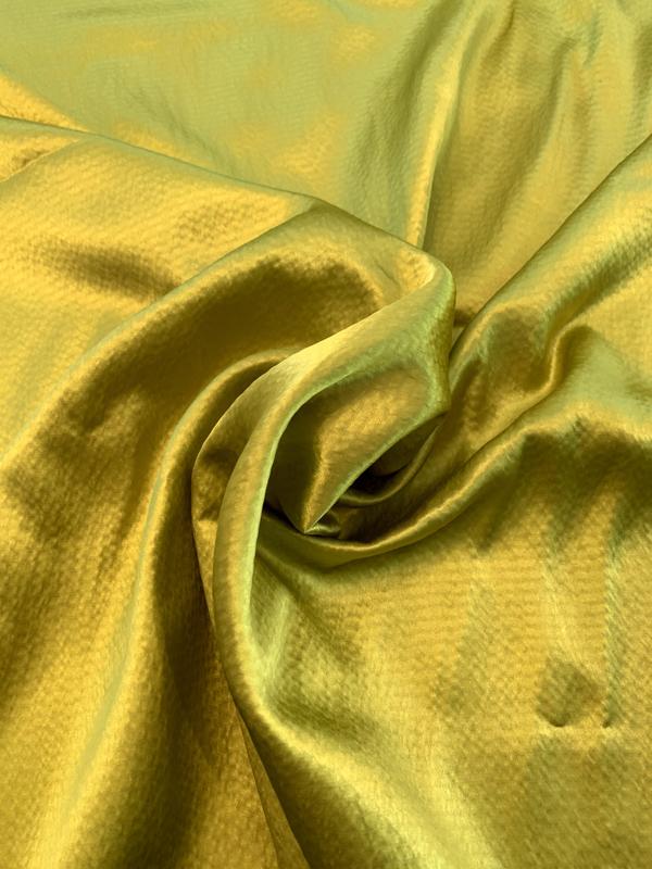 Hammered Silk Charmeuse - Chartreuse - Fabric by the Yard