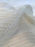Italian Textured Basketweave-Look Polyester Novelty - Cream