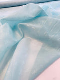 Ralph Lauren Delicate Floral Laminated Print Silk and Cotton Organdy - Light Seafoam Blue