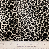 Leopard Print Faux Fur - Black/White/Grey