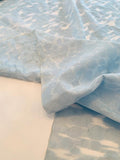 Morphed Circles Polyester and Cotton Organza - Baby Blue