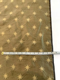 Compass Star Jacquard Silk Shantung - Star Light Bronze