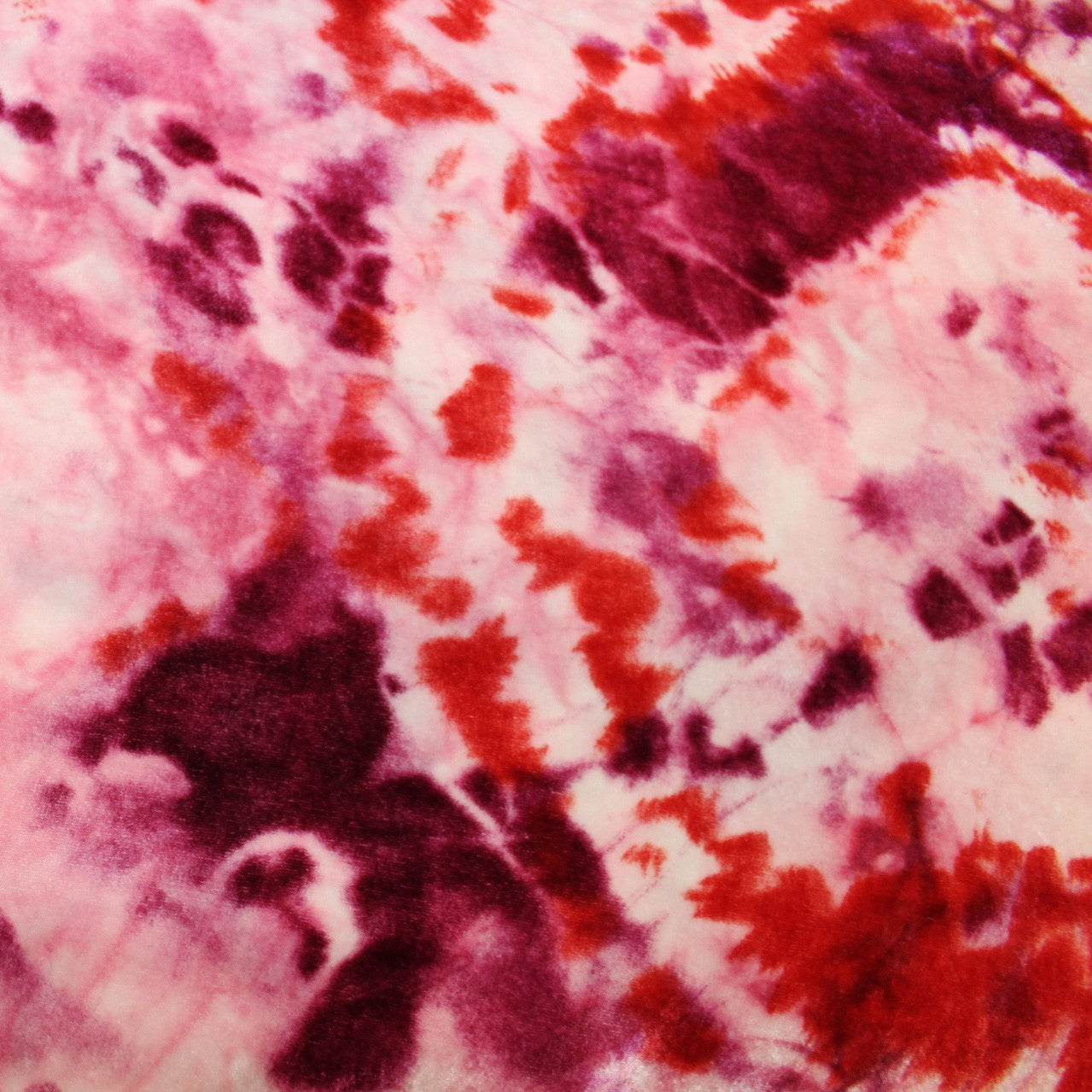 Printed Silk Velvet - Pink/Purple/Red