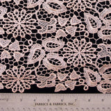 Floral Guipure Lace - Pink