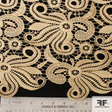Abstract Floral Guipure Lace - Gold - Fabrics & Fabrics NY