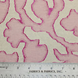 Abstract Stitched Novelty - Magenta/White - Fabrics & Fabrics NY