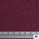 Wool Tweed - Fuchsia/Red/Black