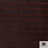 Striped Novelty Silk fabric - Brown
