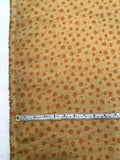 Splatter Circles Printed Linen - Ochre / Dusty Mustard