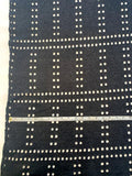 Italian Laser Cut Circle Grid Heathered Wool Jersey - Charcoal Grey