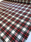 Plaid Brushed Wool Flannel - Cream / Red / Green / Blue