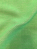 Italian Textured Dotted Weave Tweed - Bright Green / White