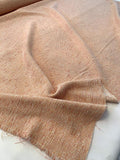 Italian Classic Woven Cotton Blend Suiting - Orange / White