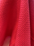 Italian Classic Basketweave Poly Blend Suiting - Hot Pink