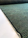 Italian Classic Cotton Blend Tweed - Shades of Green / Black