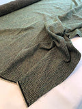 Italian Classic Cotton Blend Tweed - Shades of Green / Black