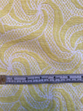 French Woven Swirl Pattern Suiting - Yellow / Off-White