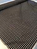 Italian Geometric Grid Cotton Suiting - Black / White / Nude