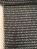 Italian Cotton Blend Chevron Tweed with Scattered Sequins - Black / White