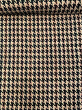 Italian Colorful Woven Houndstooth Suiting - Teal / Ivory / Brown / Pink